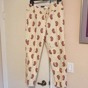 NWT Loft Julie Curvy Ankle Paisley Cigarette Pant
